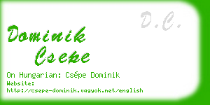 dominik csepe business card